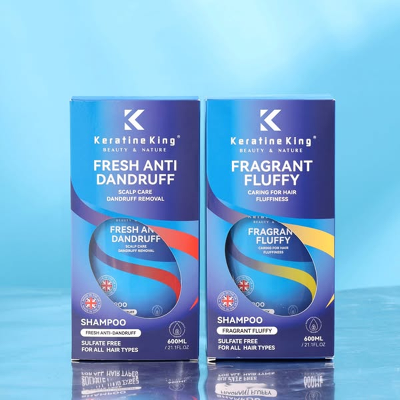Natural anti-hair loss nourishing anti-dandruff and anti-itch shampoo, fluffy and fragrant shampoo + refreshing anti-dandruff shampoo