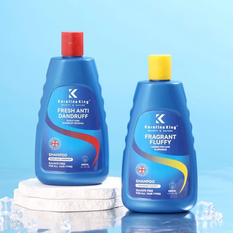 Natural anti-hair loss nourishing anti-dandruff and anti-itch shampoo, fluffy and fragrant shampoo + refreshing anti-dandruff shampoo