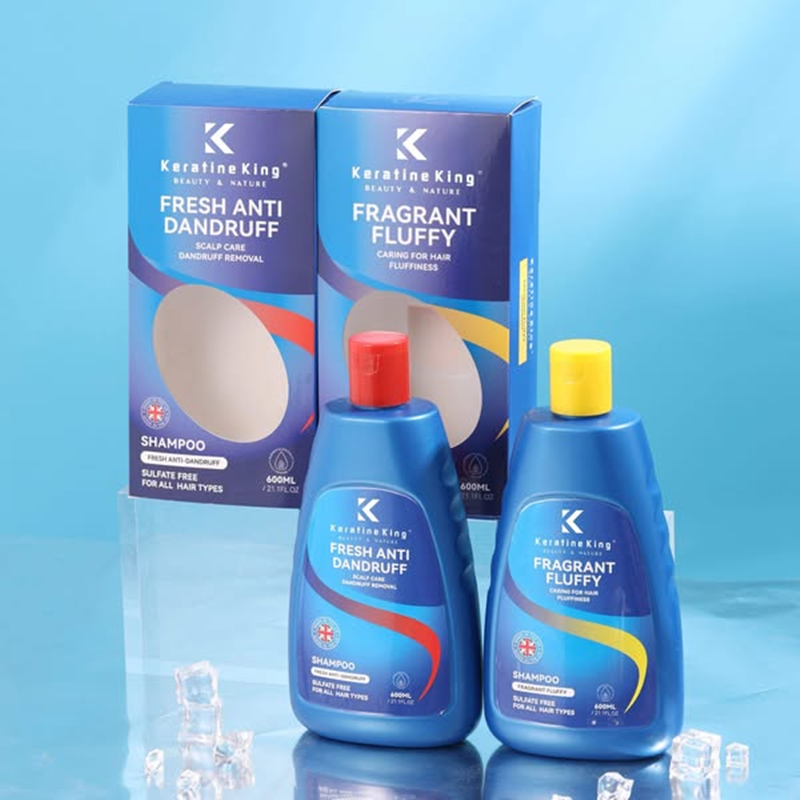 Natural anti-hair loss nourishing anti-dandruff and anti-itch shampoo, fluffy and fragrant shampoo + refreshing anti-dandruff shampoo