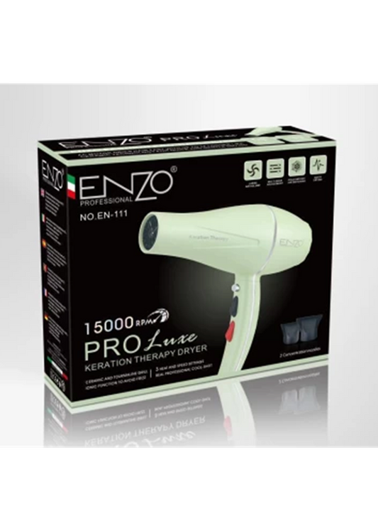 Enzo EN-111, Professional High-Power Quick-Drying Hair Dryer,green