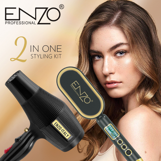 ENZO EN-6304 2-in-1 hair styler, hair dryer and straightener set, highly rated.