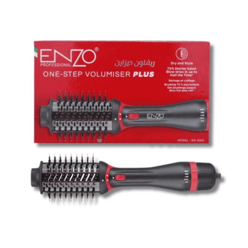 ENZO EN-6202 Professional Rotary Hot Air Comb, Hair Dryer, and Styling Tool