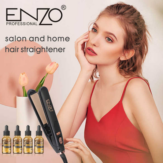 ENZO EN-3207 2-in-1 Portable Hair Straightener and Curling Iron