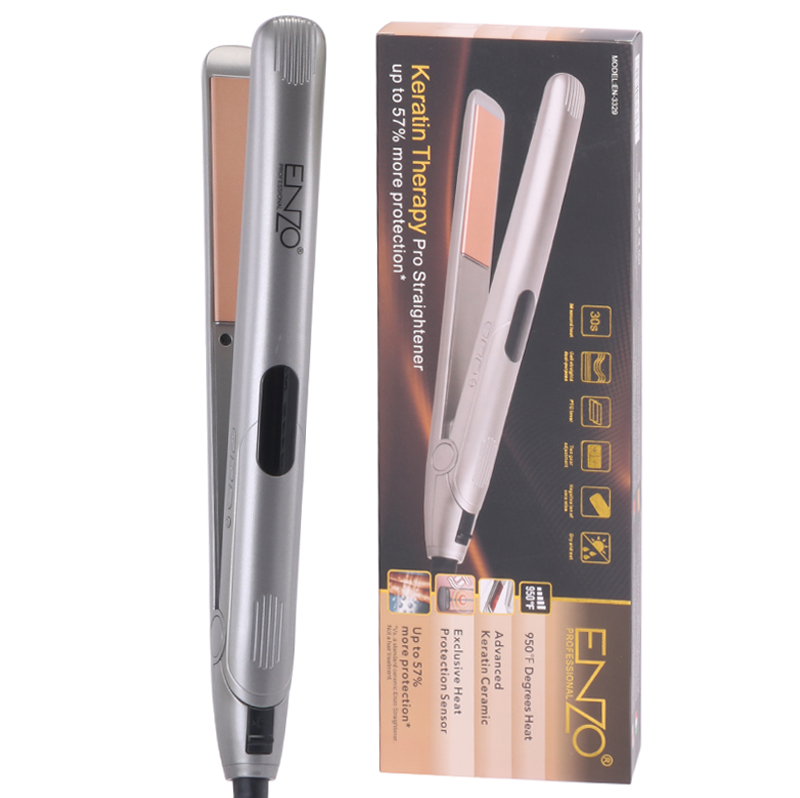 EnzoEN-3329 600W Titanium Silver Hair Straightener