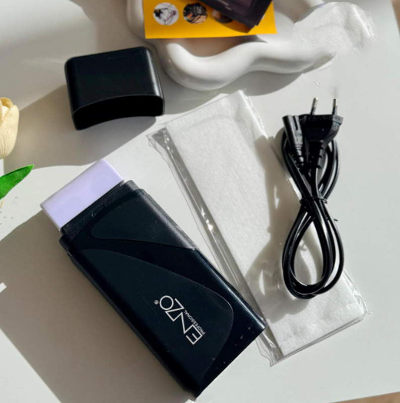ENZOEN-1117H Professional Gold and Black Electric Roller Hair Removal Wax Kit.