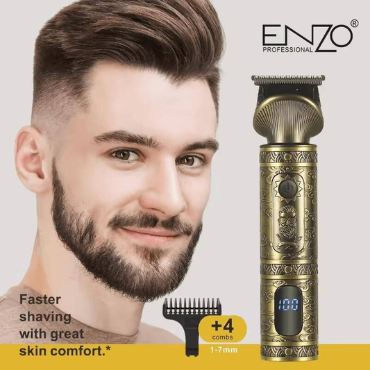 ENZO EN-5036B Professional Hair Clipper: Precise trimming with multiple guide combs.