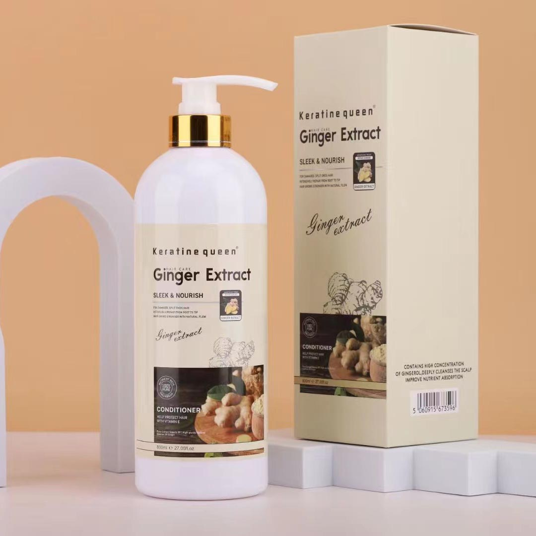 Hair Care Set Anti-Hair Loss Organic Natural Herbal Ginger Hair Growth Shampoo Set