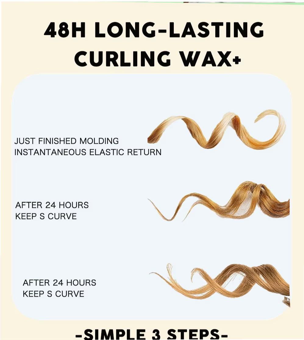 Oil Control Foam Curling Mousse with Coconut Oil Foam Wax for Curling, 220g