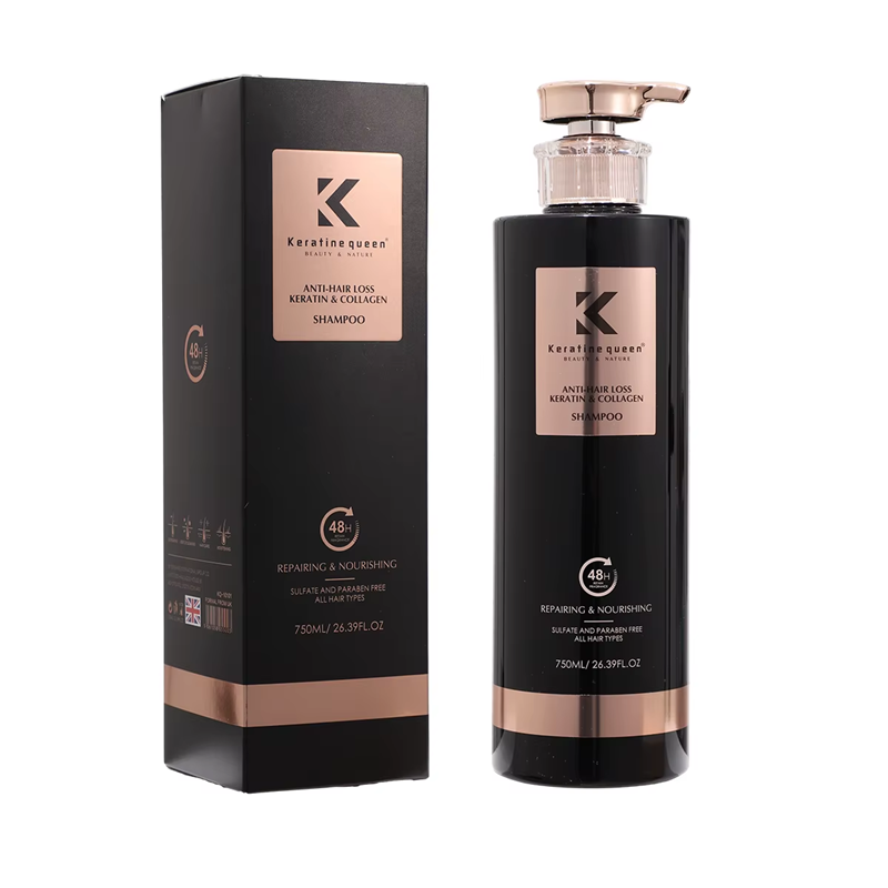 Keratin and Collagen Queen Shampoo to prevent hair loss, 750 ml