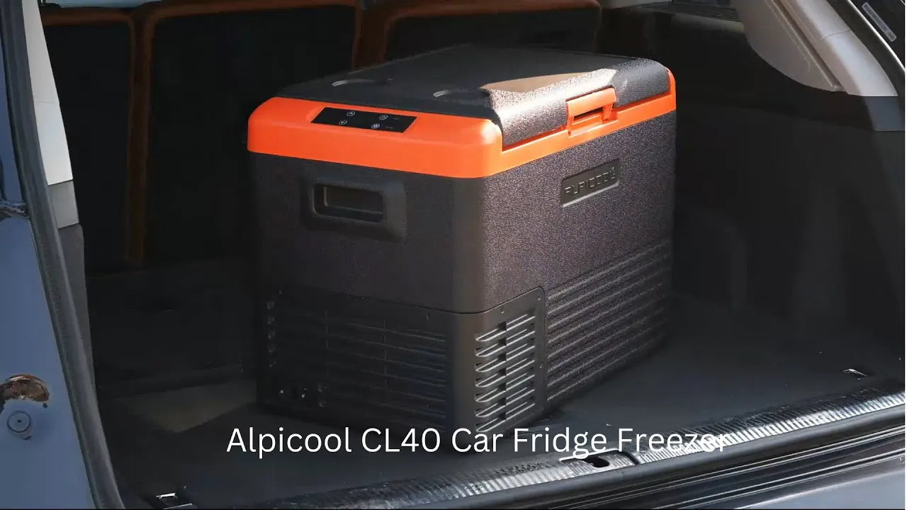 Alpicool Portable Car Freezer, 12 Volt Refrigerator,30L/ 40L/50L Fast Cooling 12V Car Fridge, Car Cooler for RV, Truck, Camping, Outdoor -12/24V DC and 100-240V AC (Black & Orange)