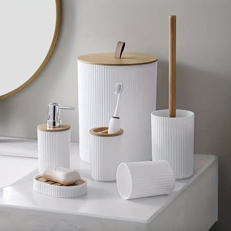 BathEssentials 6-Piece Elegant Bathroom Accessory Set