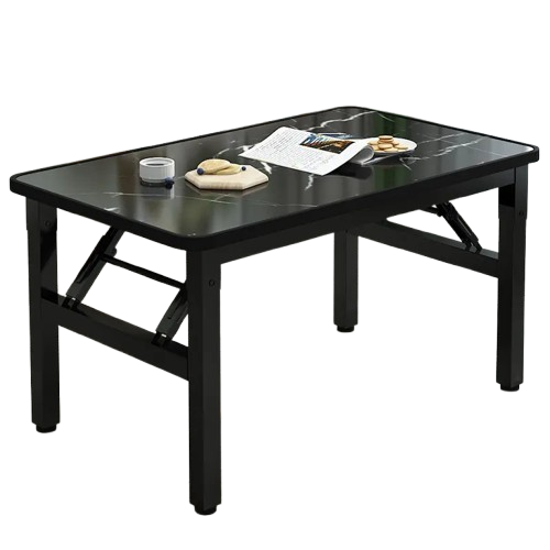 Folding Rectangular Dining Table Simple Stall Coffee Table for Rental Housing Dormitories Outdoor Square Table ( 60 X 40 ) cm