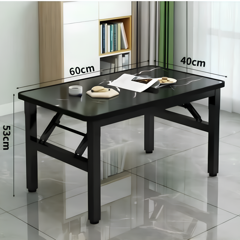 Folding Rectangular Dining Table Simple Stall Coffee Table for Rental Housing Dormitories Outdoor Square Table ( 60 X 40 ) cm