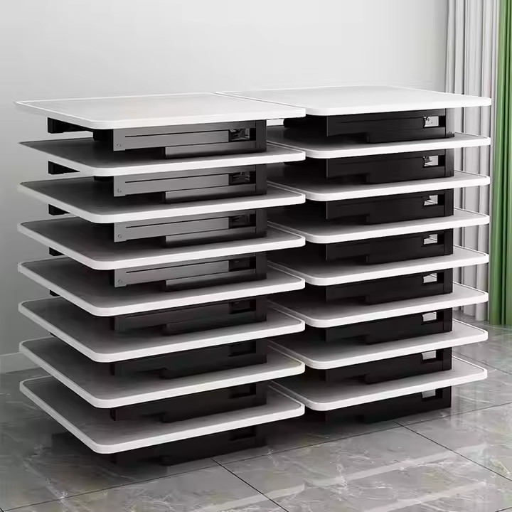 Folding Rectangular Dining Table Simple Stall Coffee Table for Rental Housing Dormitories Outdoor Square Table ( 60 X 40 ) cm