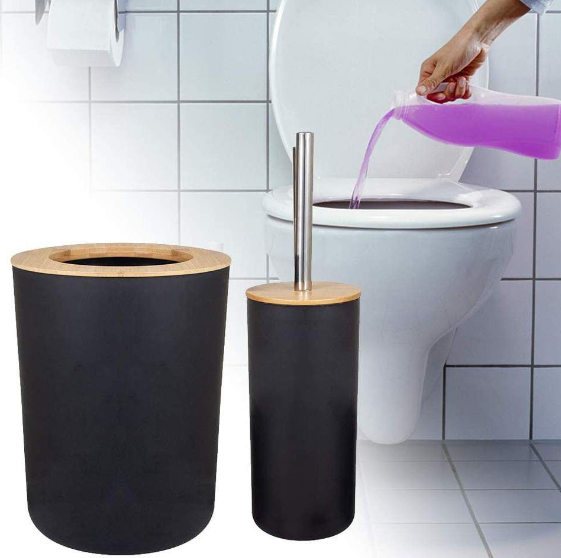 6-Piece Bathroom Accessories Set with Eco-friendly Lids