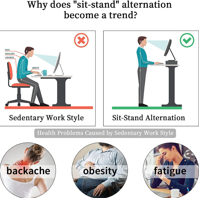 TOXIYA Exquisite Wheeled Detachable Height Adjustable Standing Laptop Desk, Computer Cart for Home Office, Rolling Desk Long-Lasting and Durable, Steel Structure Computer Desk