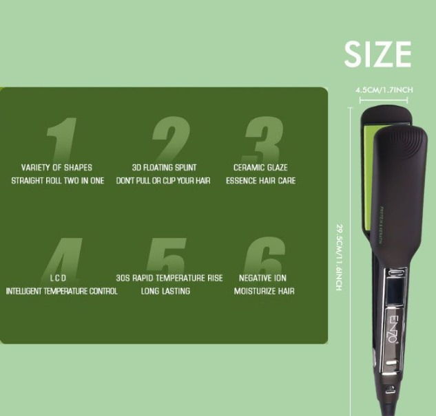 Enzo Hair Straightener with LED display & Intelligent Temp control