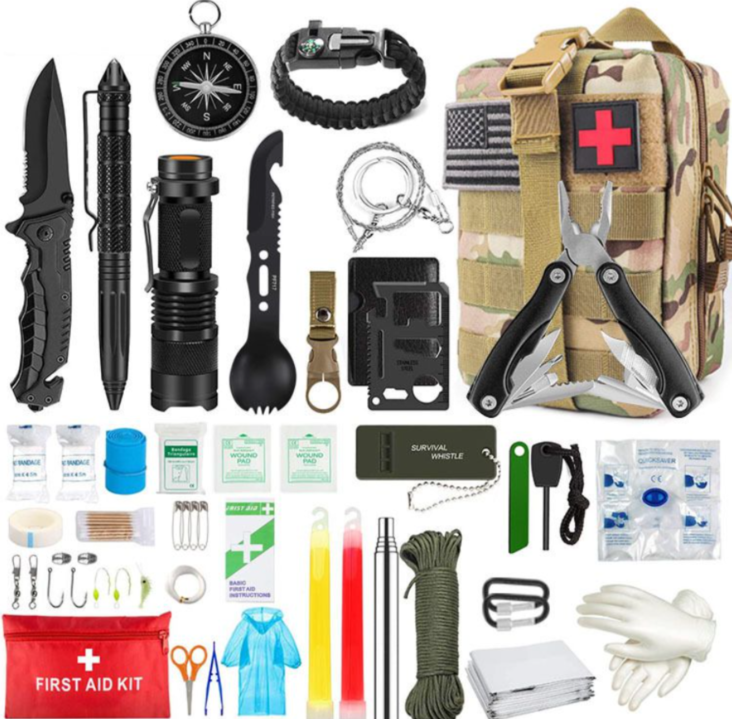 39 Pcs Multi-Function Camping/Survival Kit