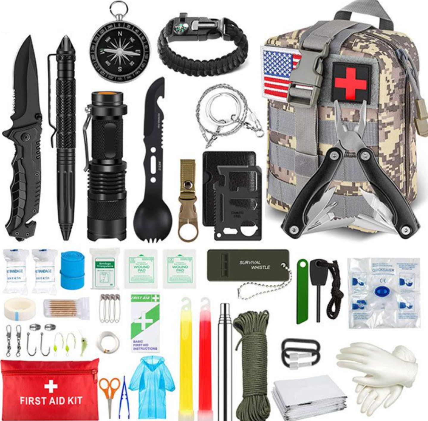 39 Pcs Multi-Function Camping/Survival Kit