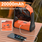 AIMAX 20000mAh Camping Fan with LED Light & Low Noise for Outdoor & Home