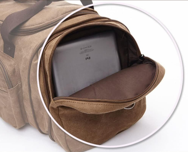 Canvas Luggage Travel Duffel Bag With Large Capacity