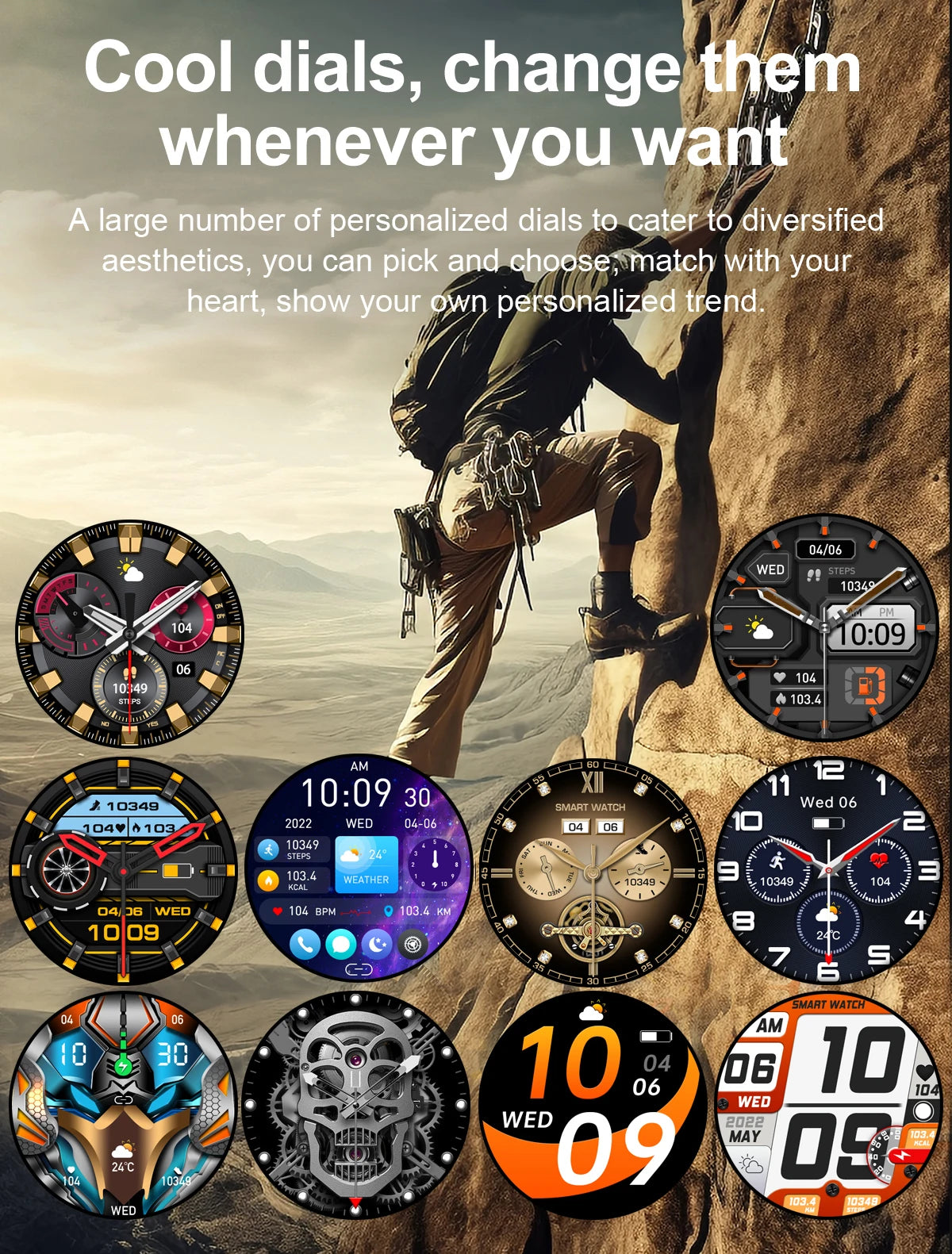 TOXIYA Military 1.43 inch Smart Watch (Answer/Dial Calls)100+Sports Modes,5ATM Waterproof Fitness Watch with Flashlight,Heart Rate,SpO2,Blood Pressure for Android/iOS