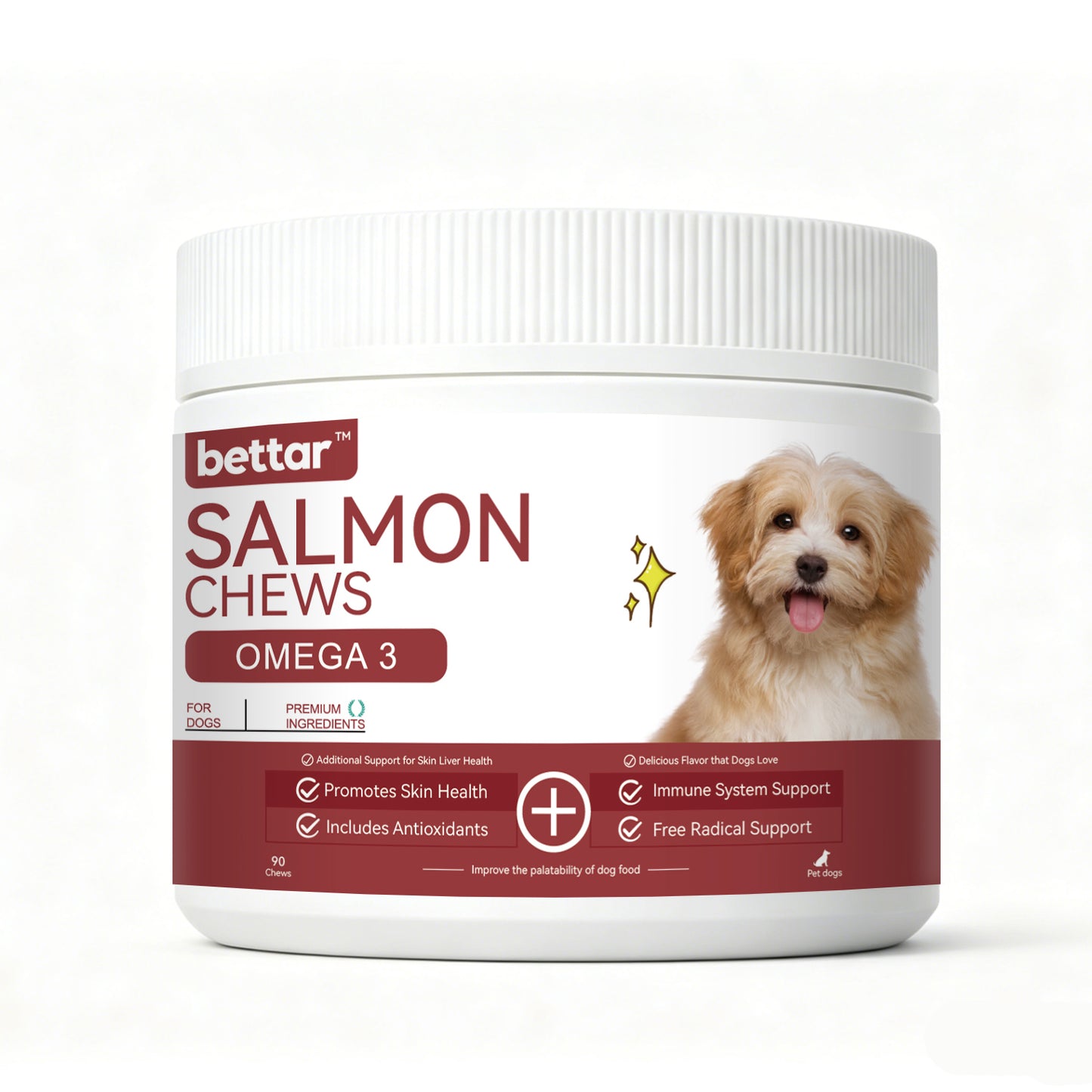 Bettar Salmon Chews – Premium Omega-3 Support for Healthy Skin & Coat