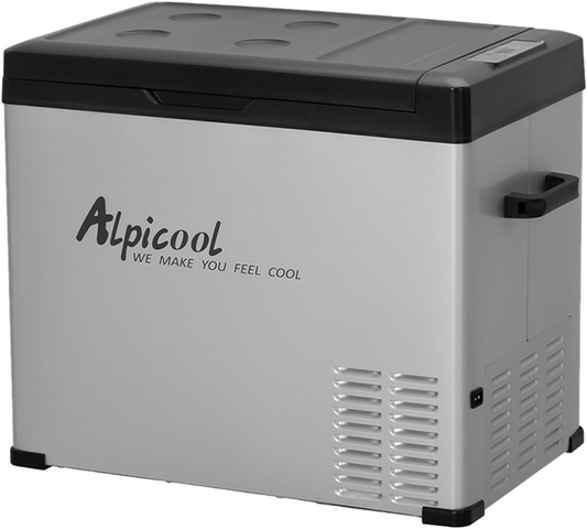 Alpicool C50 Portable Car Refrigerator 50L Large Capacity, 12V Fast Cooling,Fridge Cooler for RV, Truck, Camping, Outdoor -12/24V DC and 100-240V AC