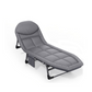 TOXIYA Portable folding bed, suitable for camping and home use,ergonomic design, integrated mattress design,breathable and comfortable,flexible angle adjustment,with intimate side pockets
