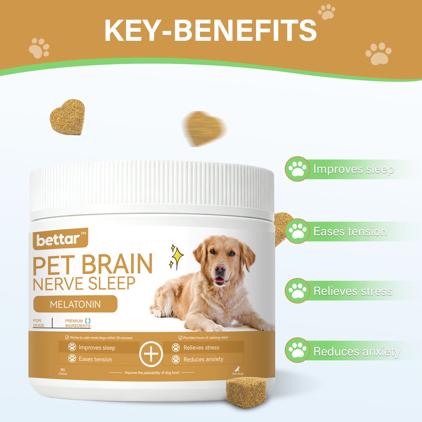 Bettar Pet Brain – Nerve Sleep Melatonin Chews