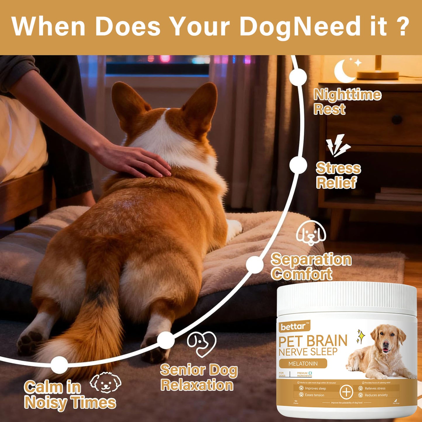 Bettar Pet Brain – Nerve Sleep Melatonin Chews