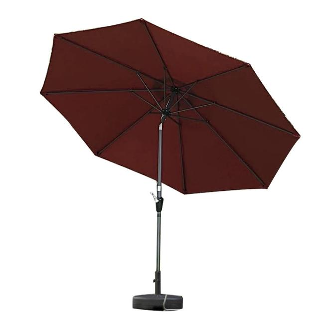 Homepola Modern Design Patio Umbrella - 2.7M Crank & Tilt With Round Base