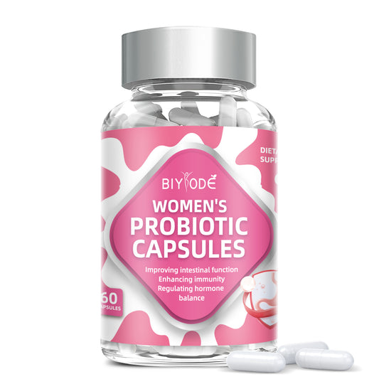 BIYODE Women's Probiotic Capsules, improve intestinal function, enhance immunity, regulate hormone balance, 60 capsules