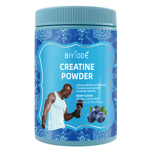 BIYODE Berry Flavored Creatine Powder, Improves Athletic Performance, Promotes Muscle Growth, Accelerates Recovery, Berry Flavored Dietary Supplement 15.87 oz (450 g)