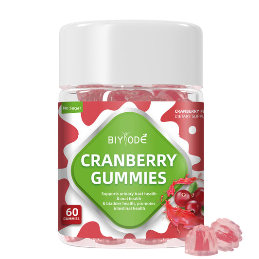 BIYODE Cranberry Gummies, Supports Urinary Tract Health, Oral Health, Bladder Health, Promotes Intestinal Health, 60 Gummies