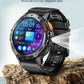 TOXIYA Military 1.43 inch Smart Watch (Answer/Dial Calls)100+Sports Modes,5ATM Waterproof Fitness Watch with Flashlight,Heart Rate,SpO2,Blood Pressure for Android/iOS