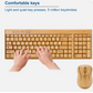 Bamboomill Handcrafted Bamboo Wireless Keyboard & Mouse Set
