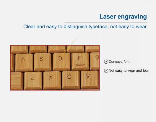 Bamboomill Handcrafted Bamboo Wireless Keyboard & Mouse Set