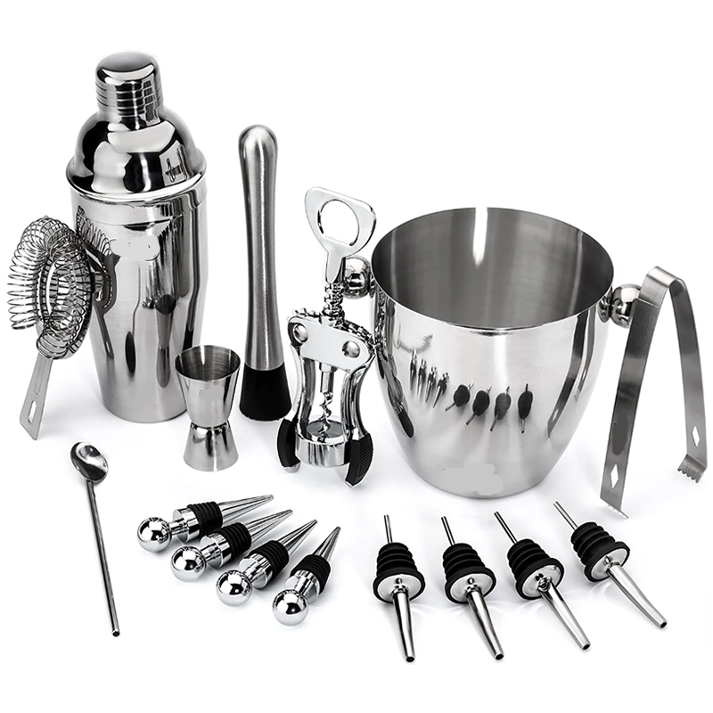 16 Piece Stainless Steel Cocktail Shaker Bar Set - 16BTTZ