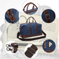 Oversized Leather Canvas Duffel Shoulder Overnight Bag - Various colors available