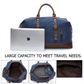 Oversized Leather Canvas Duffel Shoulder Overnight Bag - Various colors available