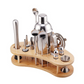 Cocktail Shaker Set with Stylish Bamboo Stand - 16 Piece