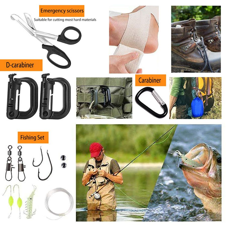 Tactical Survival Multi-Function Kit -set of 21 - 008