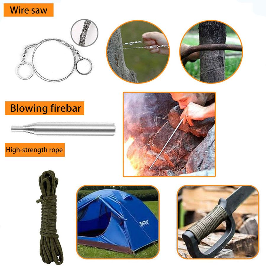 Tactical Survival Multi-Function Kit -set of 21 - 008