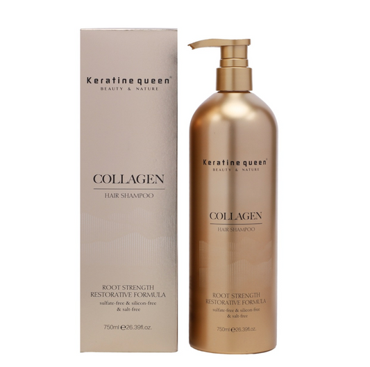 Keratine Queen Sulfate Free Moisturizing Collagen Brazilian Gold Shampoo