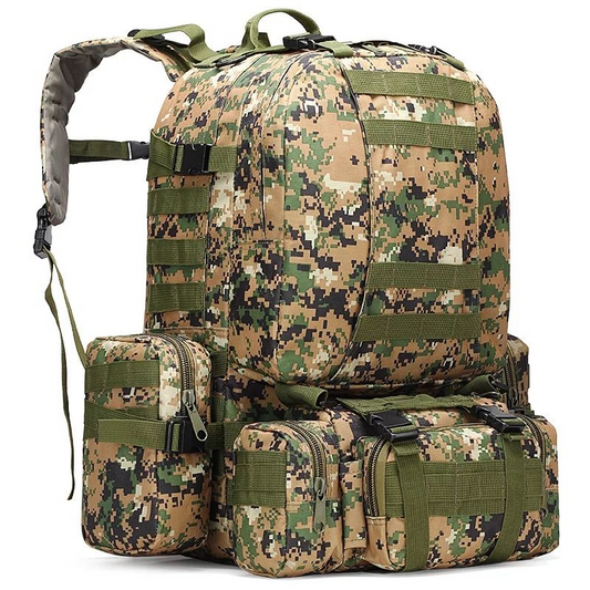 Tactical Backpack with 3 Molle Bags (55L)