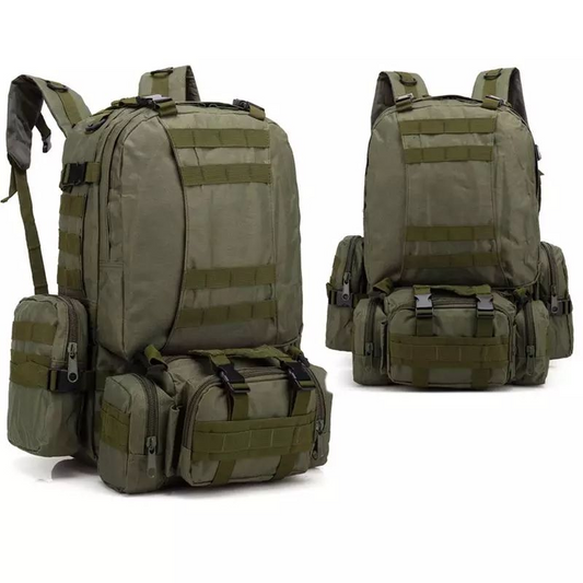 Tactical Backpack with 3 Molle Bags (55L)