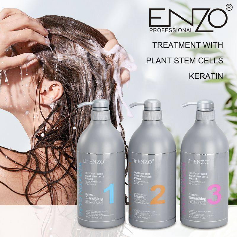 DR.ENZO Keratin clarifying Shampoo,Conditioner,Treatment. 1000ML