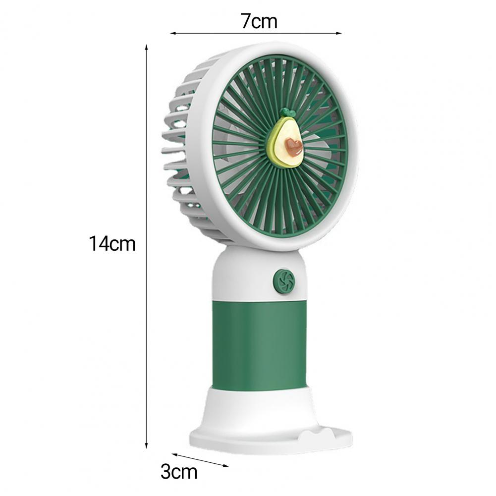 Multifunctional Mini Cool Fan Rechargeable Summer Cartoon Fruit Portable Mini Fan Phone Holder Stand for Bedroom