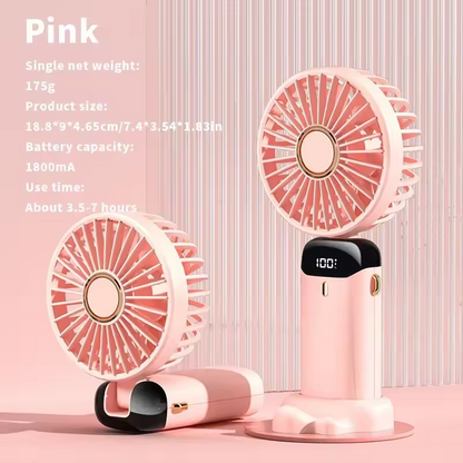 Portable Electric Fan Home Air Conditioner Mini Rechargeable Cooler Handheld Usb Conditioning